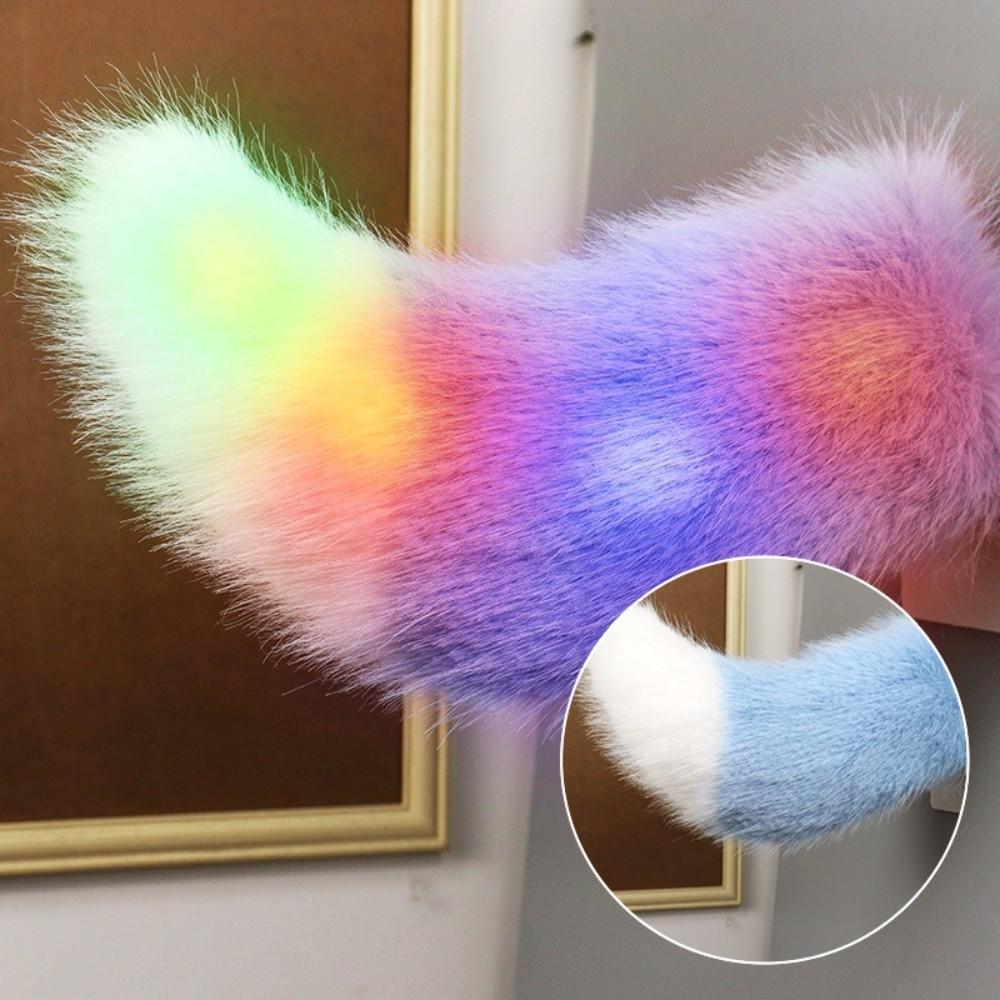 Autoadesivo Attivato dal Suono Coda Mobile Ricaricabile Peluche Coda Scodinzolante Ornamento per Veicolo
