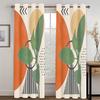 3D Abstract Art Geometric Design Flowers Simple Style Curtains 2 Panels Living Room Bedroom Window Curtain Decoration