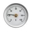 0-120℃ Stainless Steel Clamp-On Tube Thermometer On Tube Heating Spring 63Mm Metal Temperature Temp Gauge Spring Industrial Tool