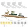 Concealed Shelf Brackets, Set of 4, 30cm, High Load Capacity, Sturdy, L-shaped Brackets, Discreet Design, Maximum Load 140KG, Shelf Reinforcement, She