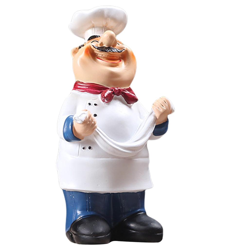 Creative Resin Chef Figurine Decoration Ornament For Kitchen Restaurant And Cafe Display