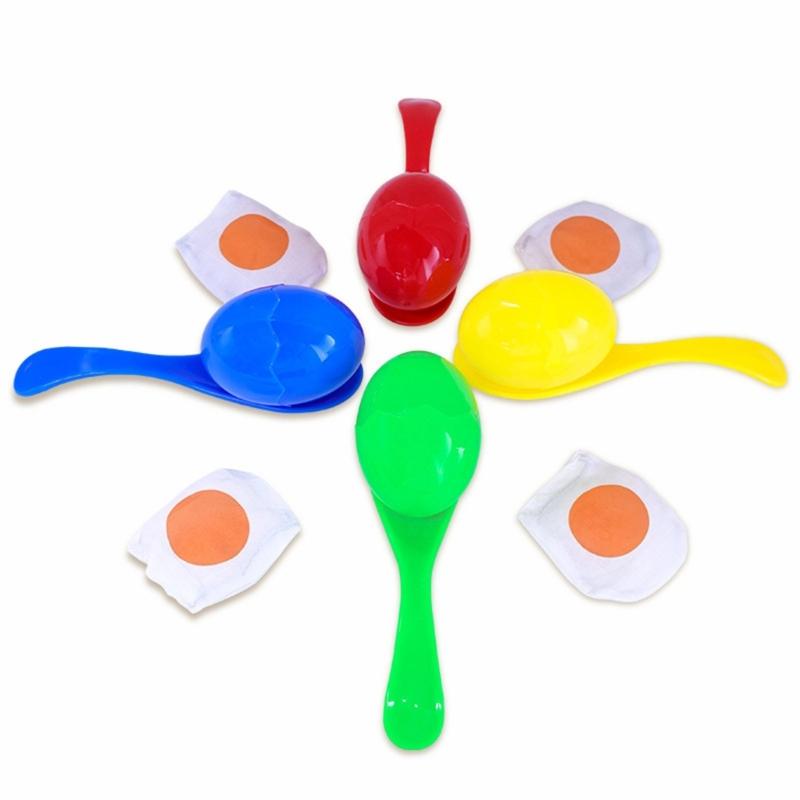Educational Spoon Balance Game Set For Preschoolers Easter Eggs Race Party Supplies