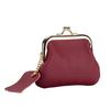 Jewelry Bag Mini Coin Purse Cow Leather Small Item Bag Elegant Kiss Lock Leather Wallet  Gift
