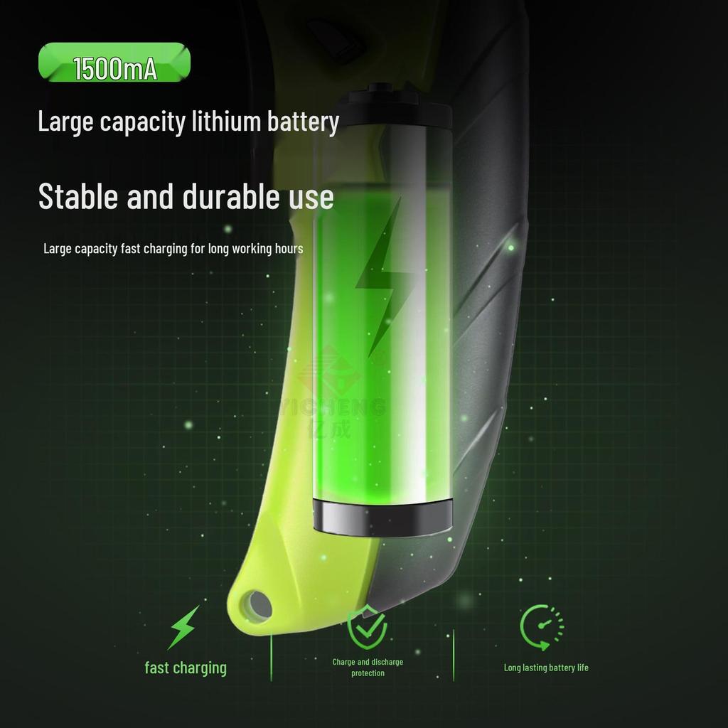 Yicheng 1500mAh dobíjecí elektrické nůžky pro stříhání látky, kůže, kartonu a pro zastřihovací práce