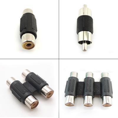 Audio Video Connector 3 RCA AV Coupler Mini RCA 2RCA 3RCA Male Female To Female Adapter Socket Extension Converter