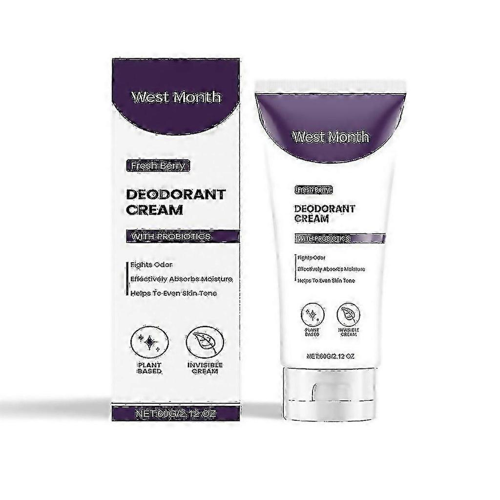 For Natural Probiotic Deodorant Cream Fresh Berry Or Eucalyptus Mint 60g Friendly Travel Size For Od