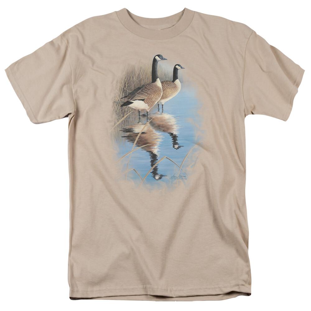 Wild Wings Morning Reflections Canada Geese T-Shirt XXL