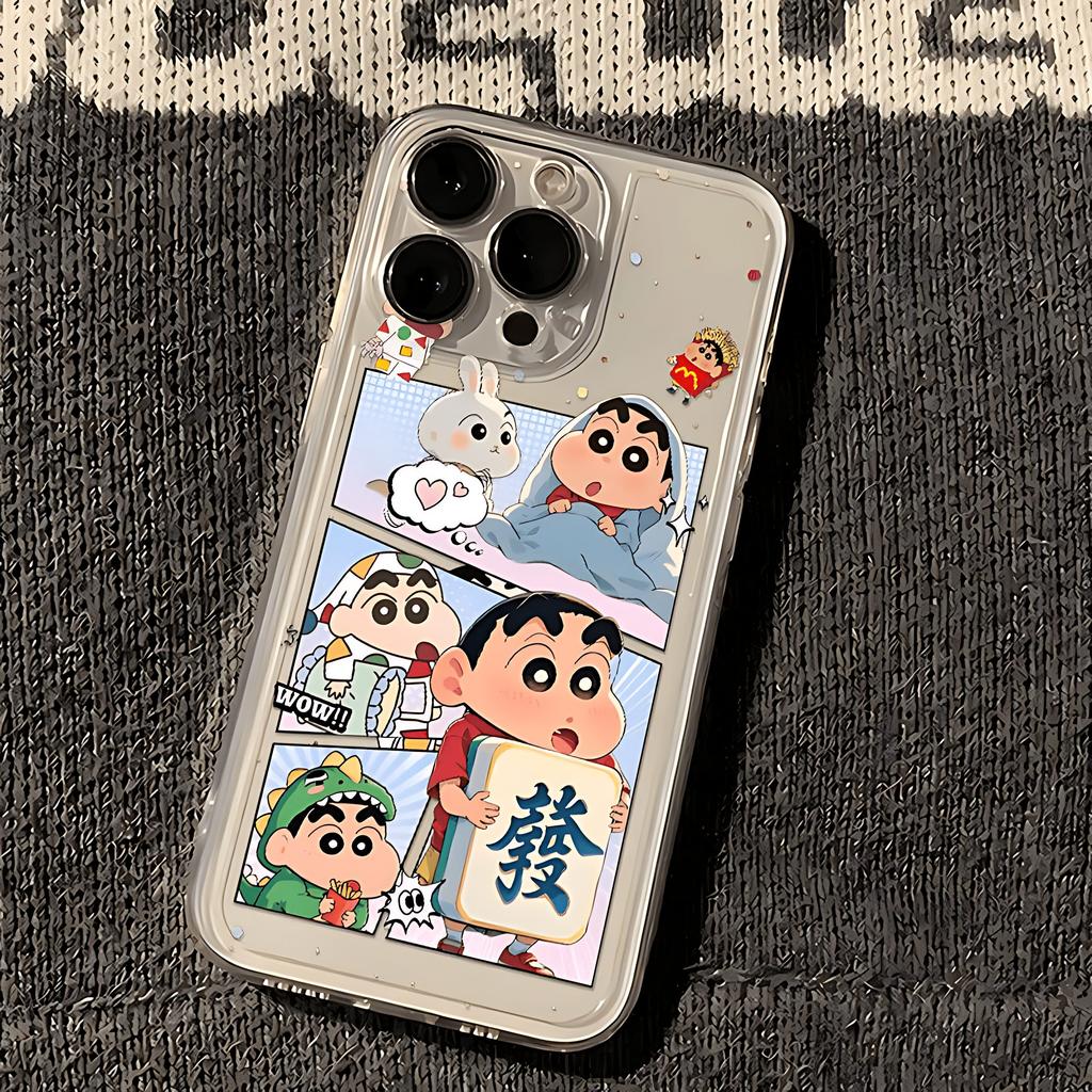 Süße S-Shin-chan Puzzle Handyhülle Für Samsung S26 S25 S24 S23 S22 S21 FE Note20 Note10 Plus Ultra Edge 5G Klare Weiche TPU-Abdeckung
