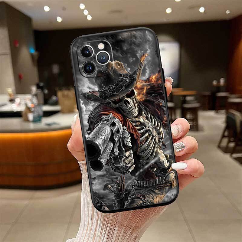 Skeleton Skull Shockproof Phone Case for iPhone 6 6s 7 8 11 12 13 14 15 16 17 16E XS Pro Max XR X SE Air