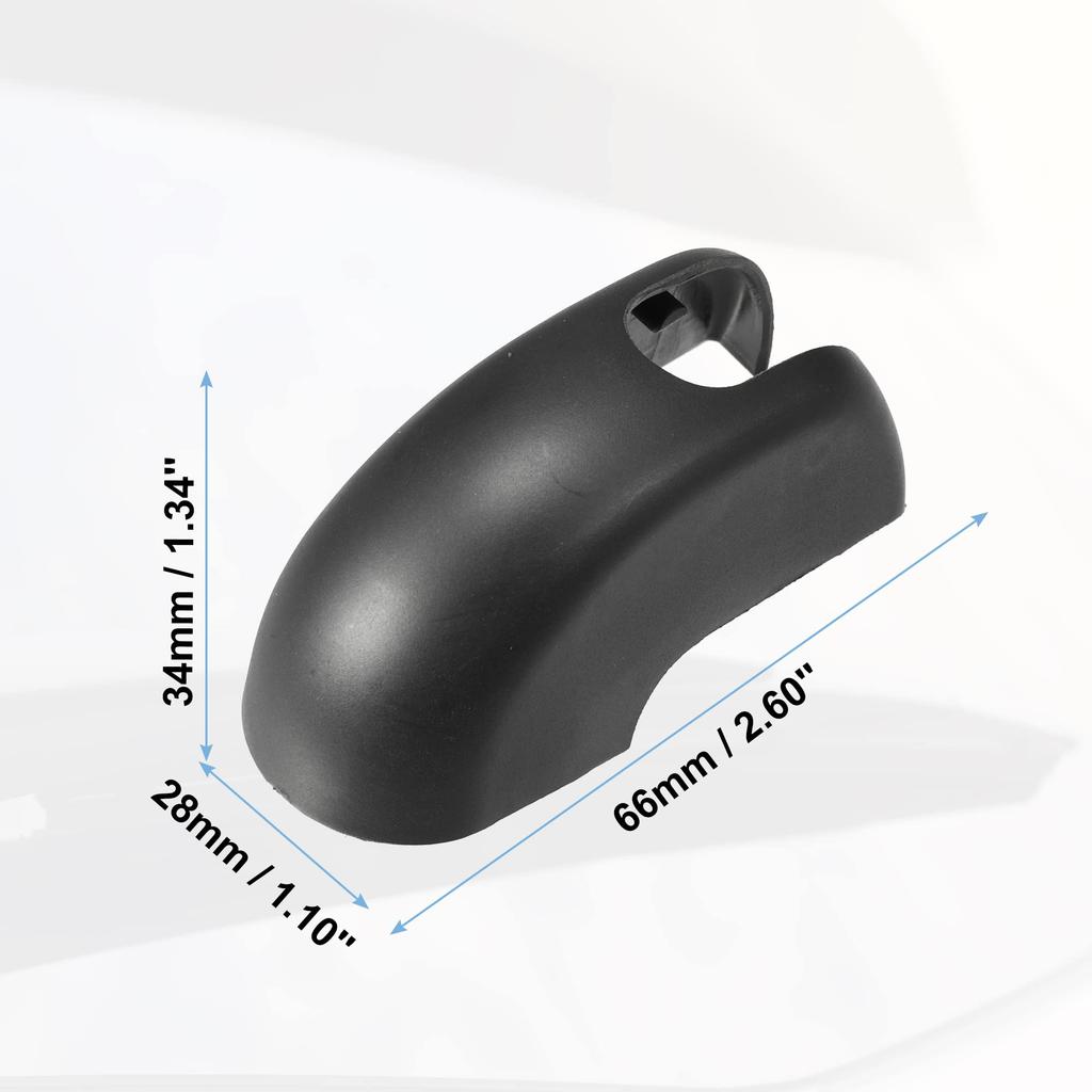 ACROPIX Car Rear Glass Wiper Arm Cover Cap for Nissan Note Black 1pcs