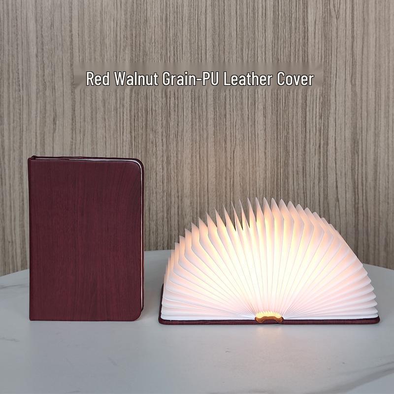 Creative USB Rechargeable Folding Book Night Light - Cultural Gift & Bedside Lamp