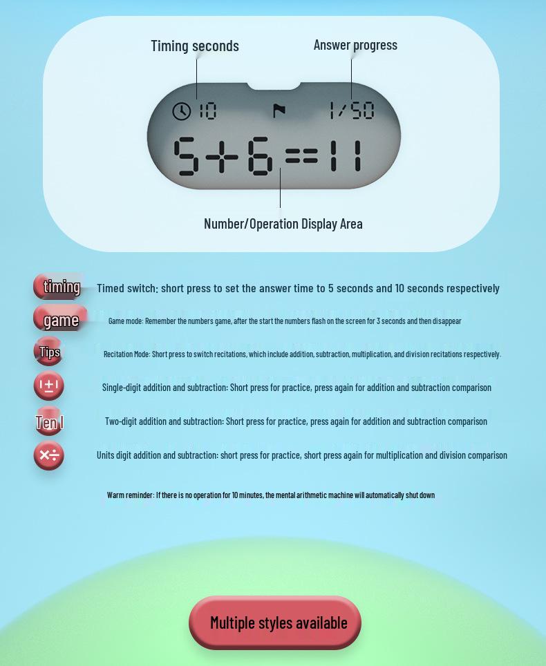Intelligent Mental Arithmetic Trainer for Children - Automatic Question Generation for Early Education and Elementary Students
