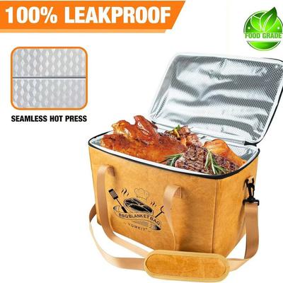 Reusable Large Capacity BBQ Insulated Bag Aluminum Film Meat Storage Zipper Thermal Cooler Bag (BPA Free, No FDA)