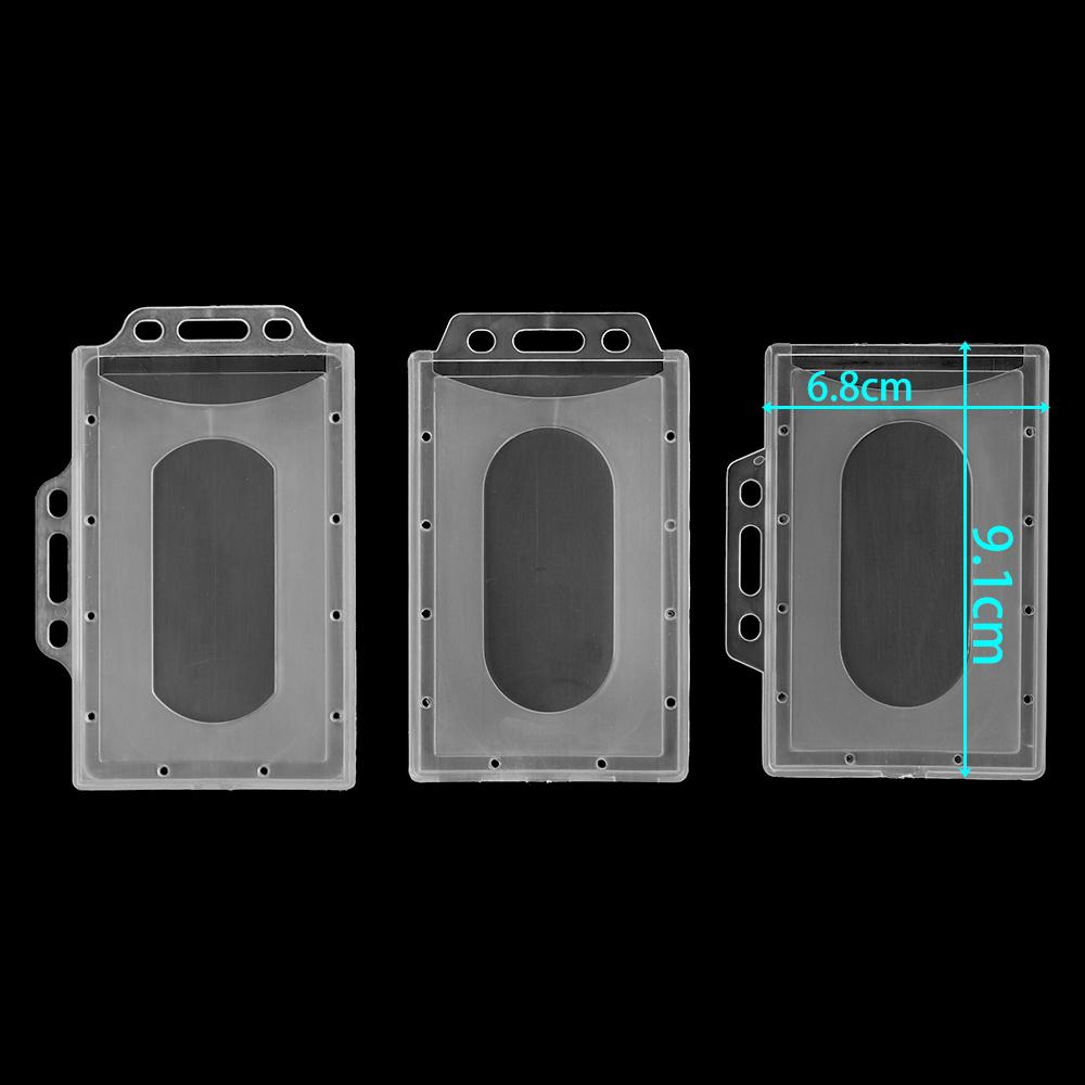 1/3Pcs Work Card Holders Hard Plastic Name Card ID Card Pouch ID Business Case Card Sleeve Protector Cover Office School Supply