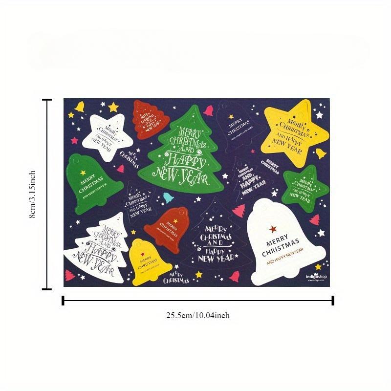 5 Sheets Christmas Tree Bells Star Tag Christmas Listing Handmade Christmas Decoration Card