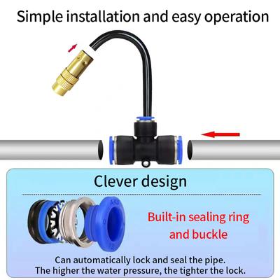 Automatic Sprayer System Patio Misting Cooling Adjustable Rotating Copper Atomizing Nozzle Nebulizer Sprinkler Irrigation Kit