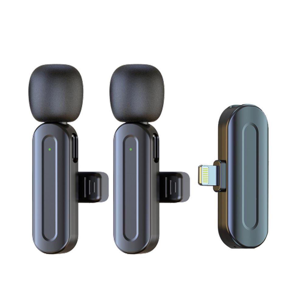 Wireless Lavalier Microphone with Intelligent Noise Reduction for Live Streaming, Vlogging, and Video Recording