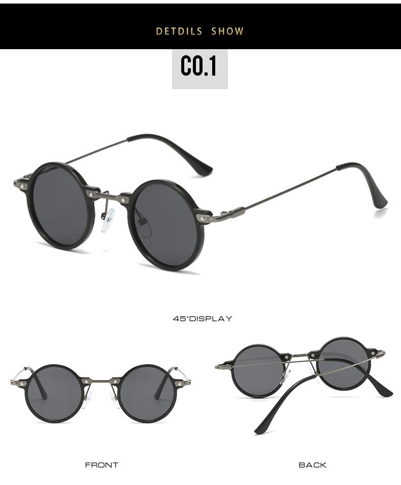 Óculos de Sol Redondos Steampunk Retrô Europeus e Americanos - Estilo Celebridade da Internet