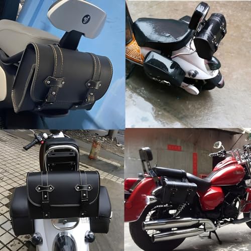 MIMIA Motorcycle Side Bags, Set of 2, Saddlebags, Touring Bags, Tools, Wallets, Small Items, Waterproof (Black, Set of 2)