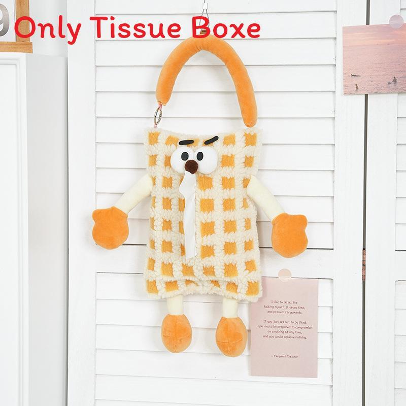 Cute Girl Heart Cartoon Tissue Holder With Polyester Fabric And Patterned Design For Home Decor