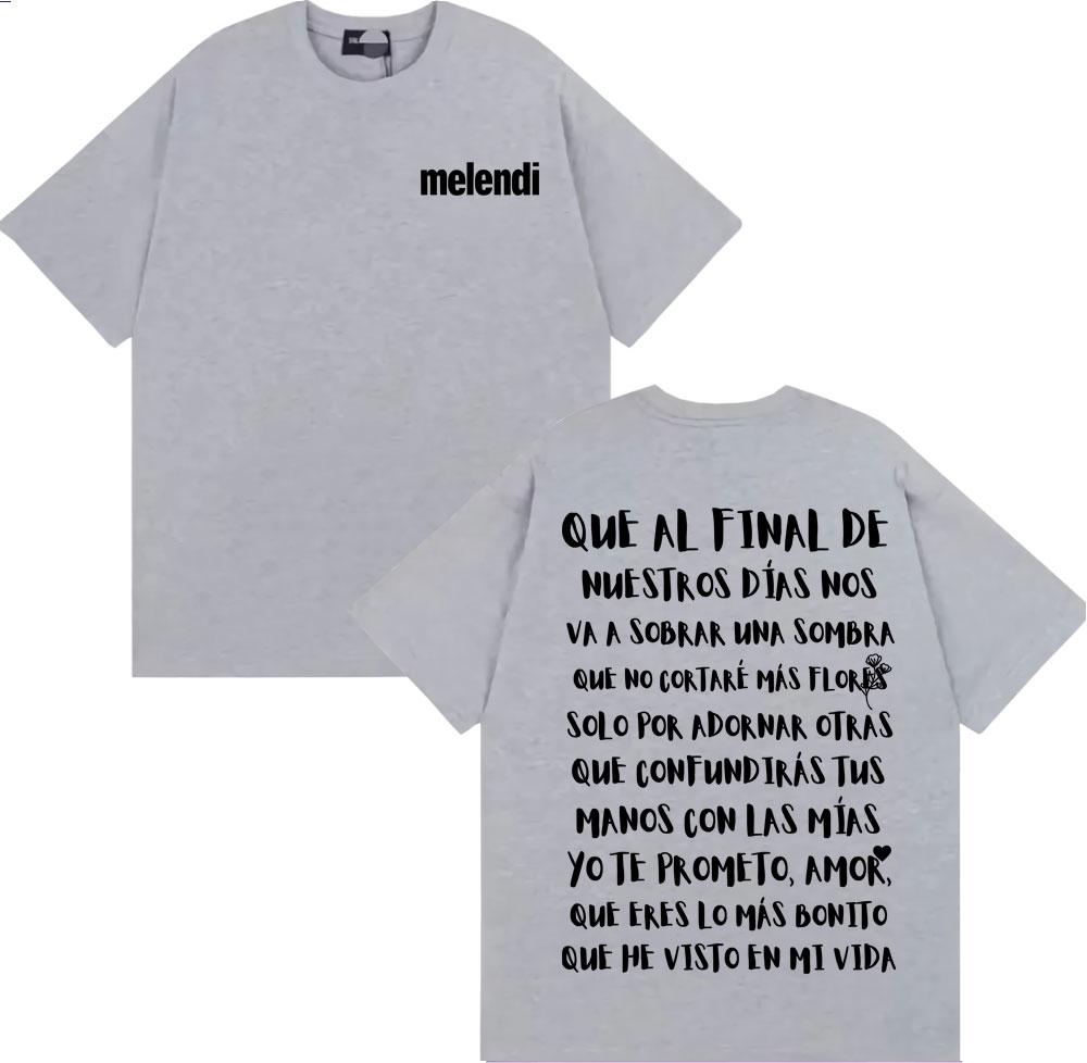 Rapper Melendi Jardín Con Enanitos Lyrics Graphic Tshirt Men Clothing Harajuku Trend Punk Tshirt Oversized Short Sleeve T Shirt