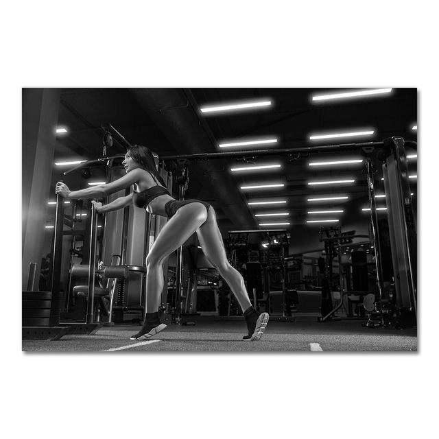 Sexy Woman Gym Fitness Wall Art Canvas Painting Nordic Posters And Prints Wall Pictures For Living Room Scandinavian Home Decor No Frame