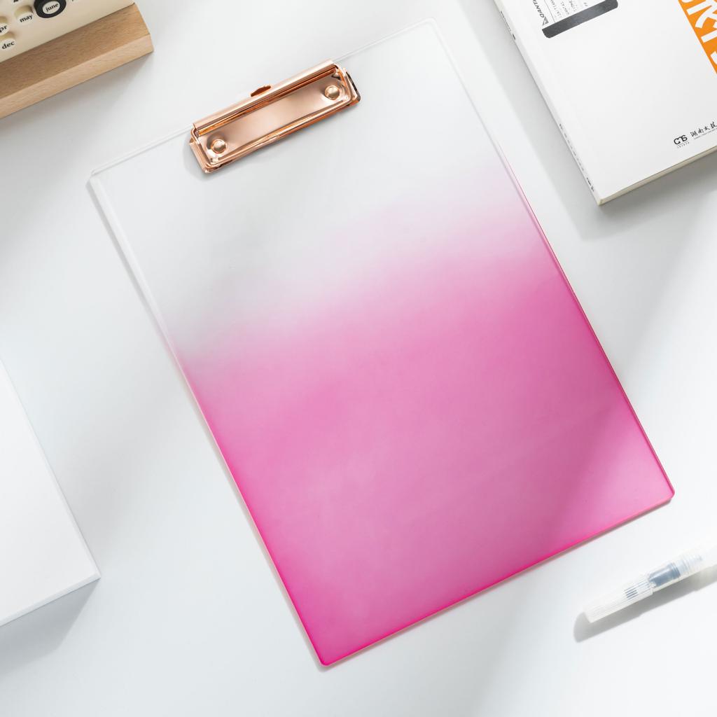 The Thickened Acrylic Transparent Board Clamp Writing Pad Is Convenient for File Storage and Organization