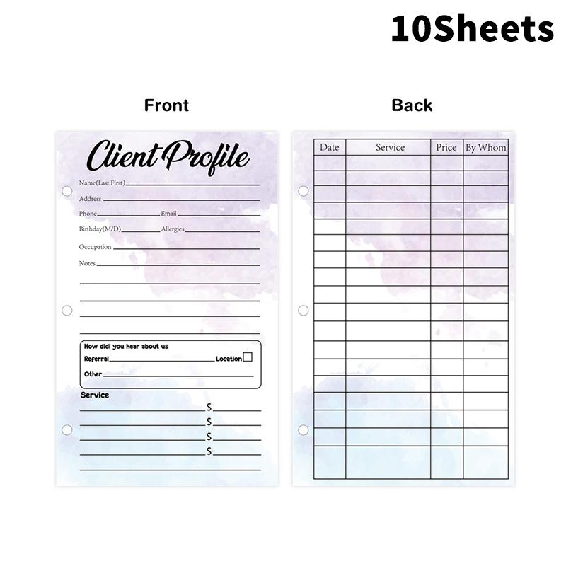 

Карточки профиля клиента по нейл-арту Карточки-вкладыши для карточек-вкладышей Карточки контактов клиентов спа-салонов и парикмахерских фиолетовый