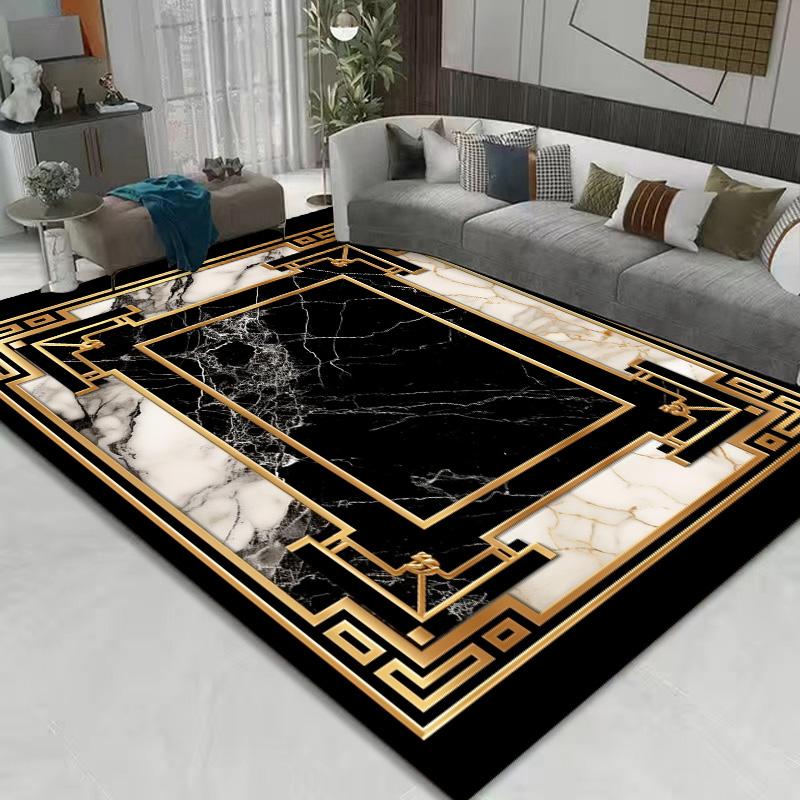 

Nordic Luxury Large Carpet for Living Room Marble Texture Household Sofa Coffee Tables Mat Washable Room Decor Bedroom Area Rugs 60*90cm