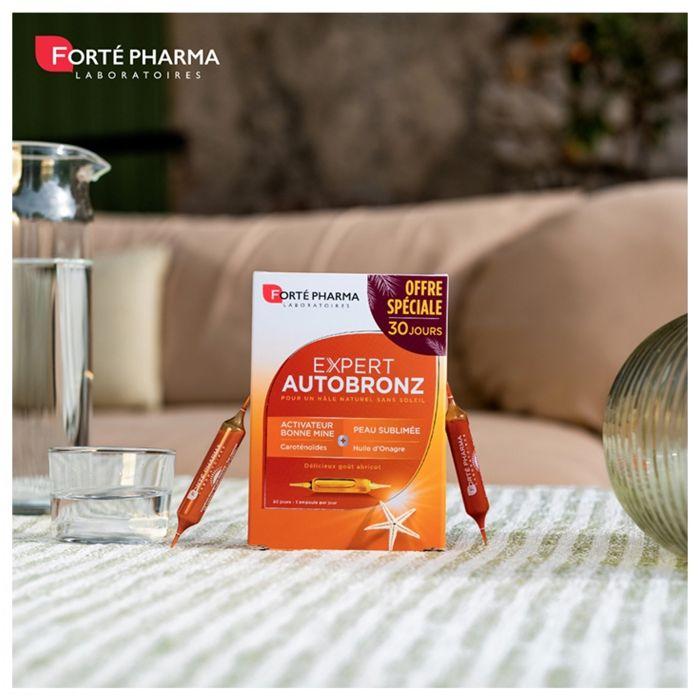 Forté Pharma Expert Autobronz Goût Abricot 20 Ampoules + 10 Offertes
