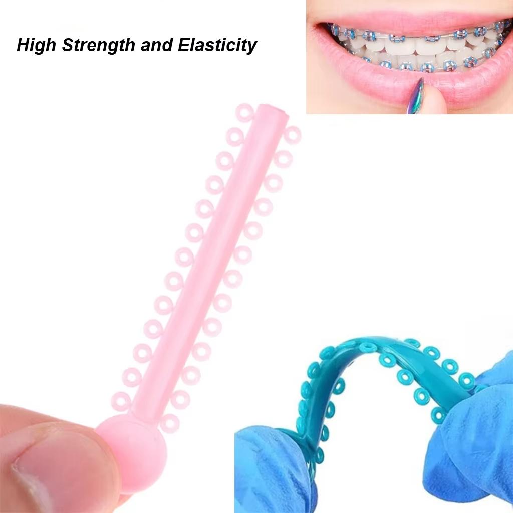 1040 Uds/40 Varillas De Ligadura Elástica De Ortodoncia Dental Bandas Coloridas Anillos Elásticos De Látex Para Soportes Herrami