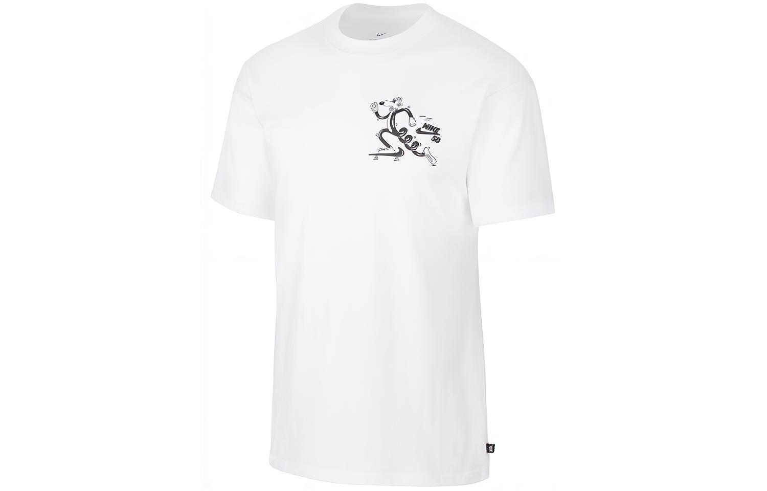Nike T Shirts Men s White Crew Neck Moderate White|XXL