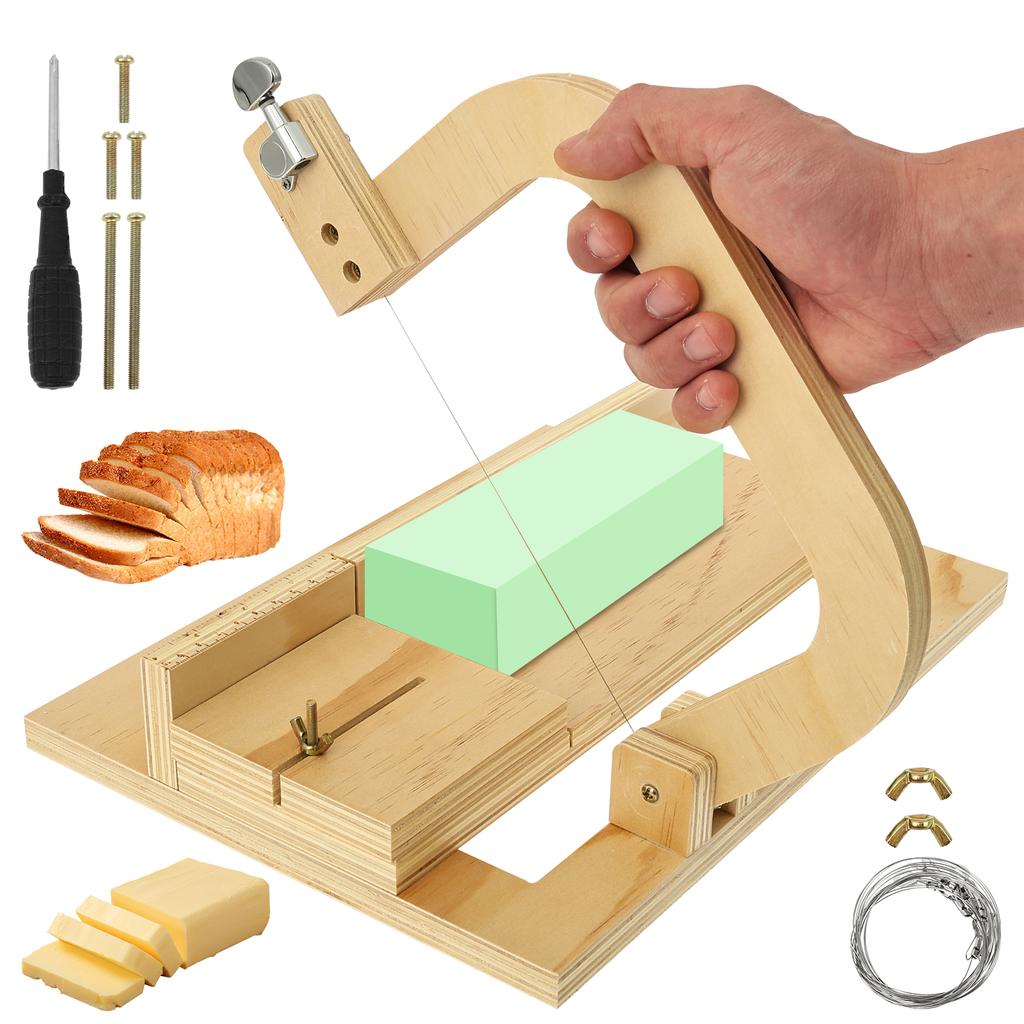 Holz Seifenschneider Verstellbarer Draht Handgemachte Seifenherstellung Hobel Mehrzweck DIY Kerzen Trimmer Käse Butter Brot Schneidewerkzeug