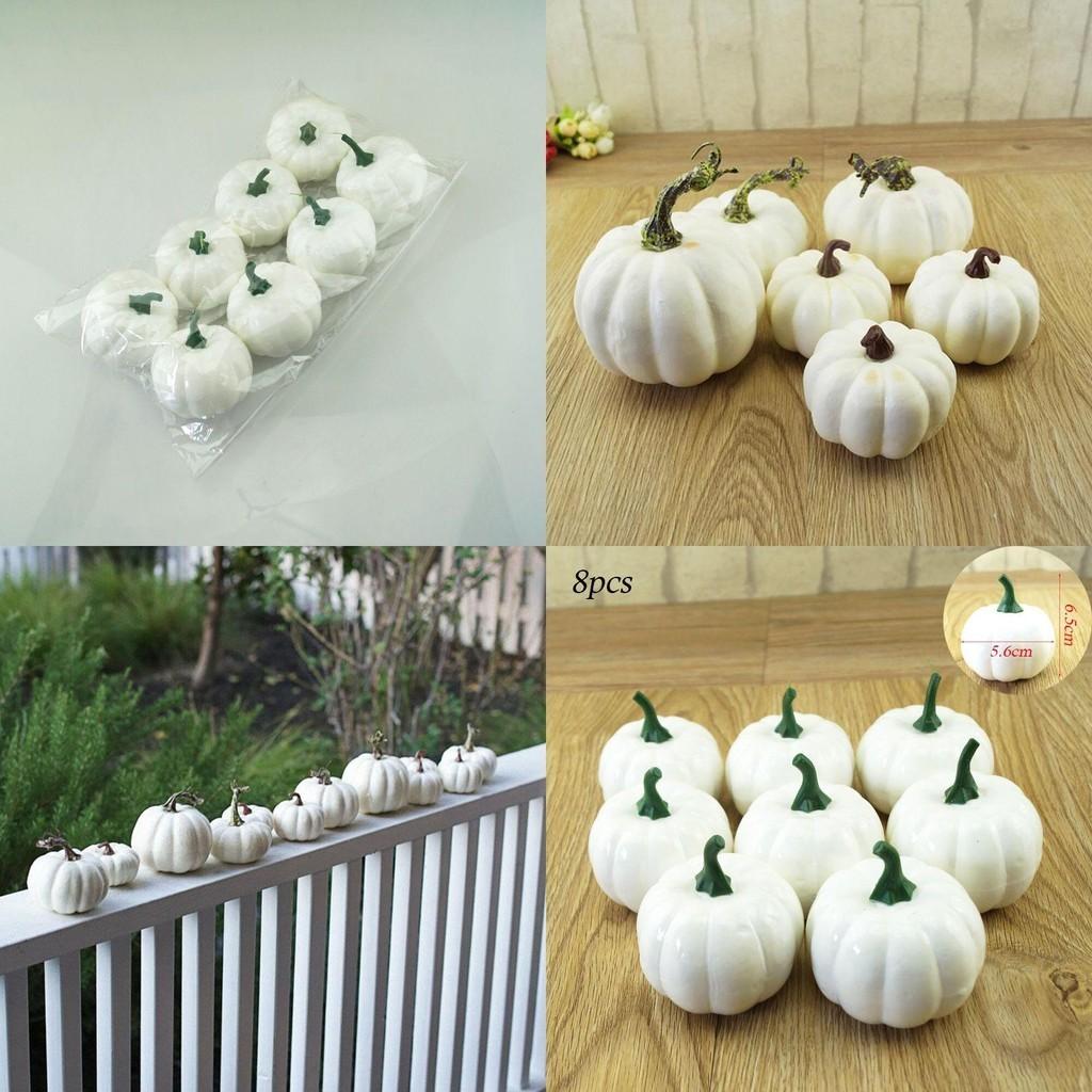 Exquisite 6pcs Artificial Foam Pumpkin Set For Elegant Halloween And Thanksgiving Decor