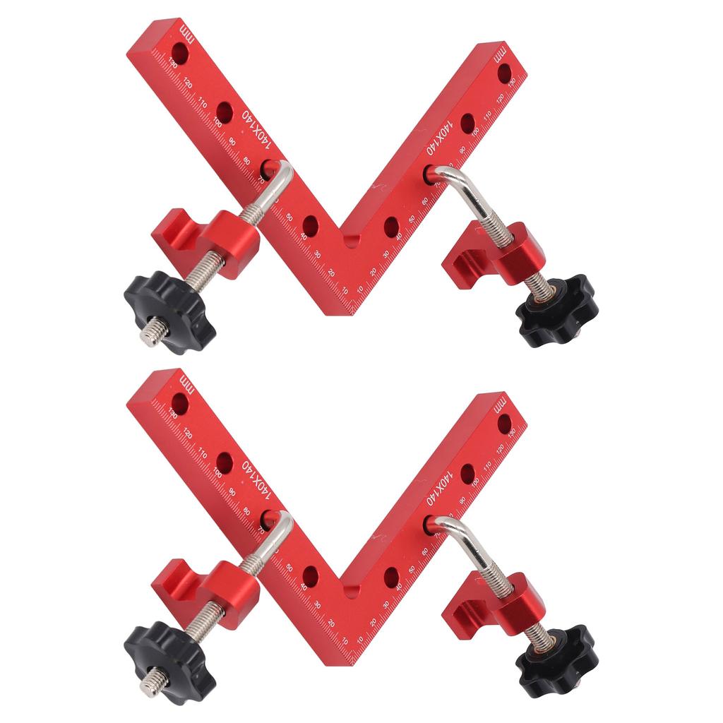 2 Sätze rechtwinklige Schrankklemme 90 Grad Positionierwinkel Holzbearbeitung L-förmige Vorrichtung für
