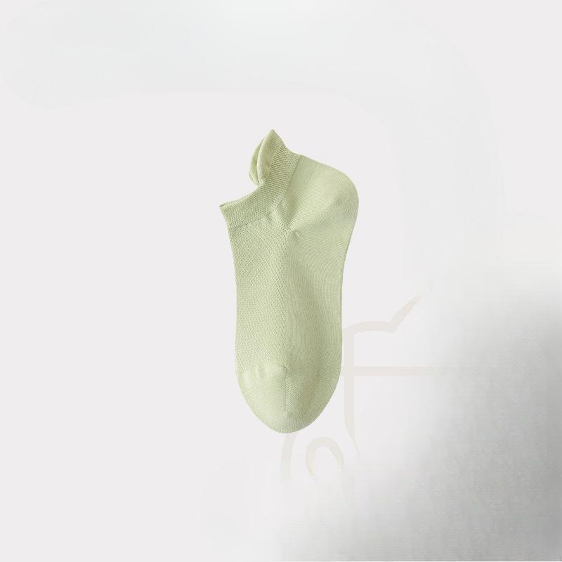 Sock Children's All-cotton Summer Style Boneless Thin Style Boat-shaped Women's Socks That Do Not Come Off, Pure Color Short-tube Cotton Socks