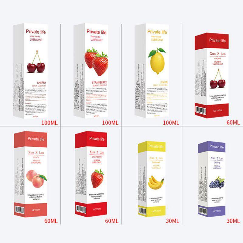 Lubrifiant intime à saveur de fruits pour un vagin sûr, Soluble dans l'eau, huile de Massage, lubrifiant sûr, sexe pour femmes