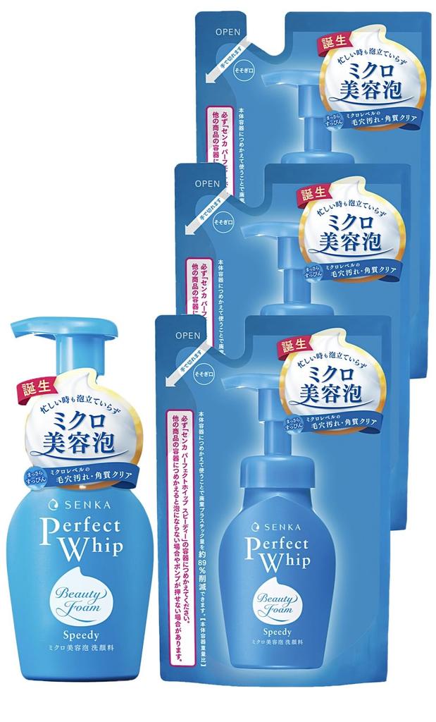 SENKA Perfect Whip Speedy SENKA Perfect Whip SP Foaming Facial Cleanser Refill x3 (150ml) + (130ml)