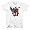 USA Patriotic Hang Loose Red White & Blue Hand Gesture Men's T Shirt