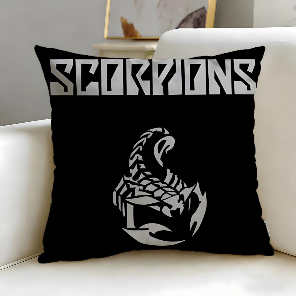 Classic Band Scorpions Cushion Cover Soft EasyWash Pillow Case Versatile for Couch Bed Travel and Office