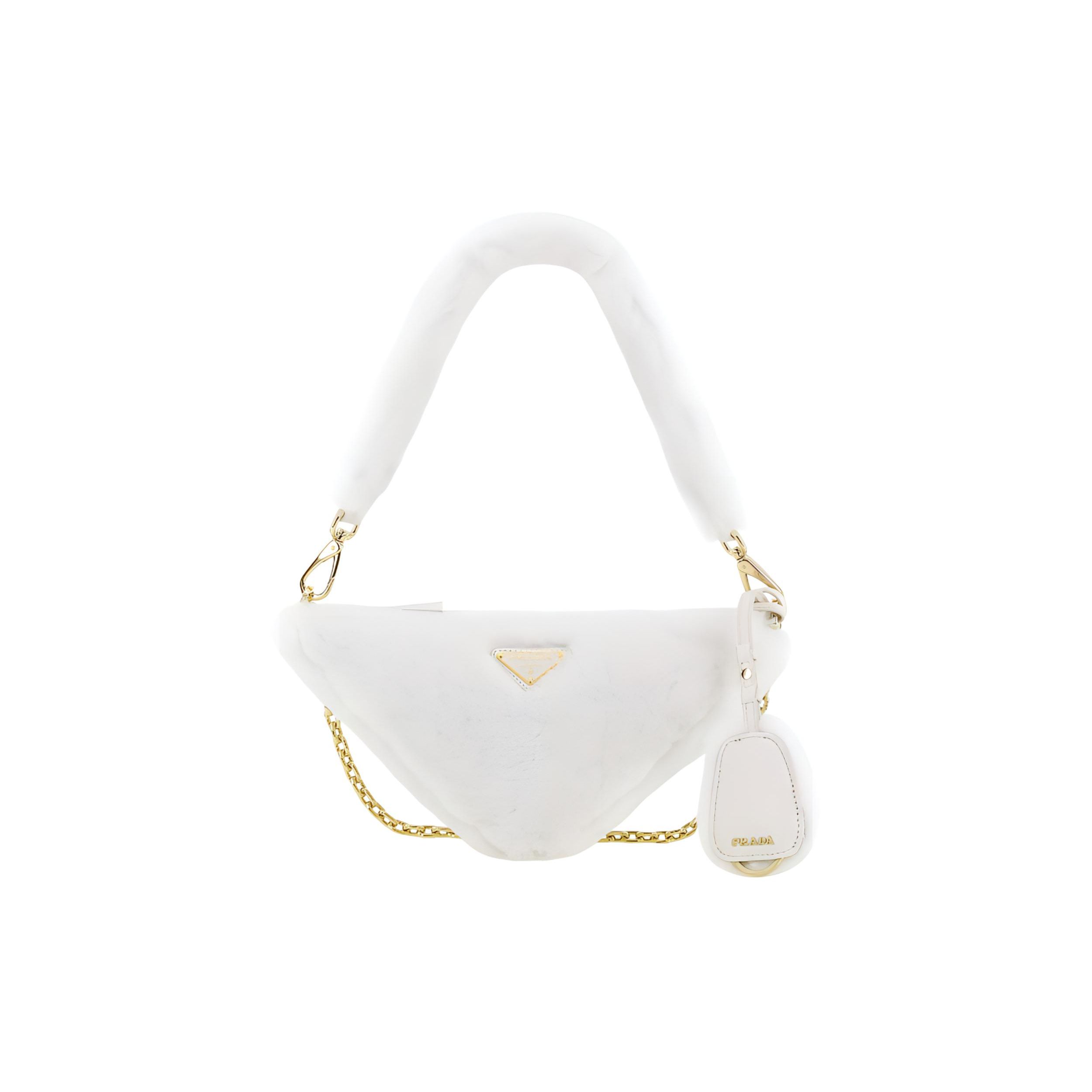 Prada Triangle Gold Metal Logo Zipper