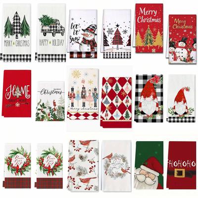 1 st/2 st/4 st/förpackning Jul Skrubbsvamp Kreativ Kök Diskduk Festlig Rengöringsdekor för Hem & Bord Kök Diskhandduk Jul Rengöringstillbehör