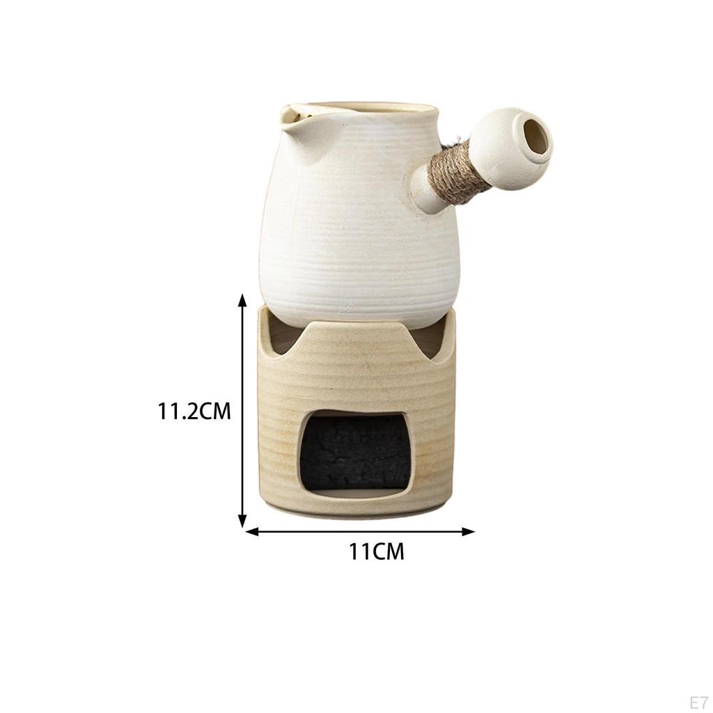 Ceramic Tea Kettle with Infuser and Warmer for Outdoor Gatherings Shops
