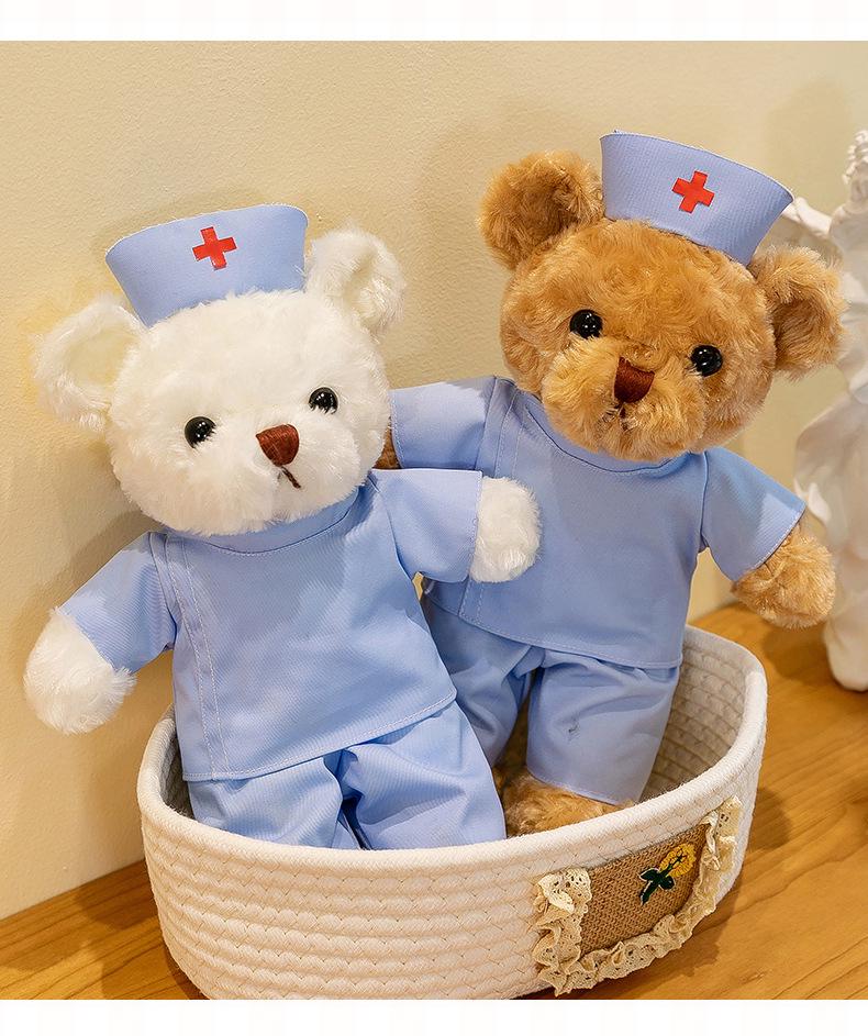 Doctor Nurse Plush Teddy Bear Doll - Cute Gift for Medical Staff & Nurses