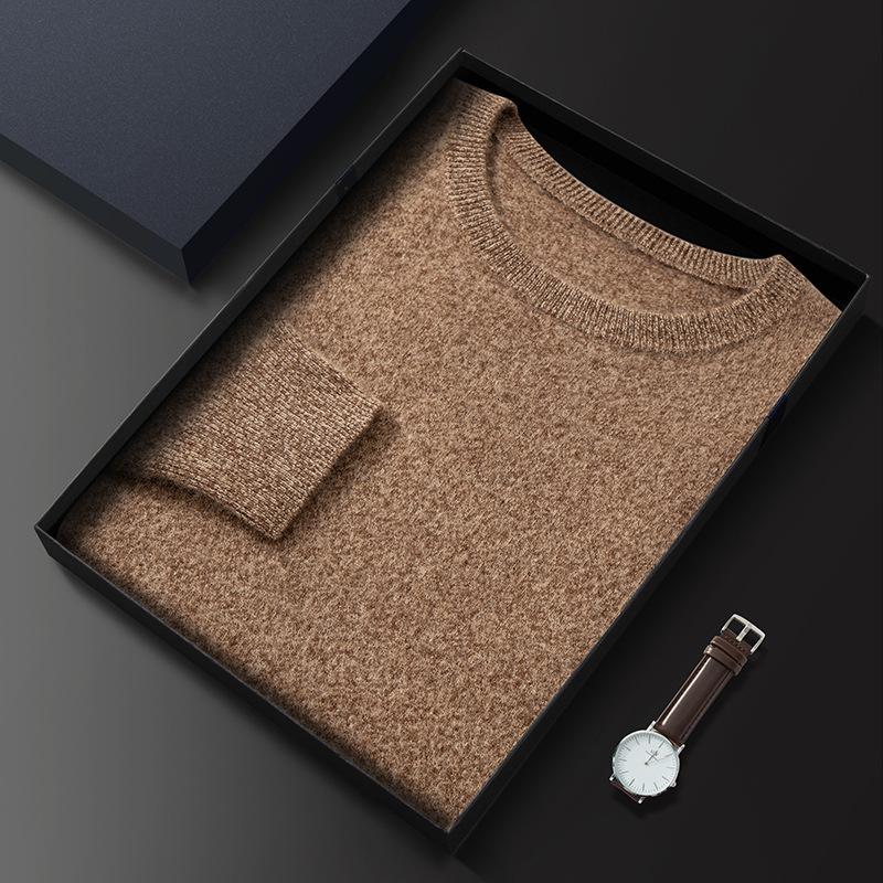 2025 Crew Neck Cashmere Shirt Warm Knitted Bottom Sweater Fashion Versatile Sweater