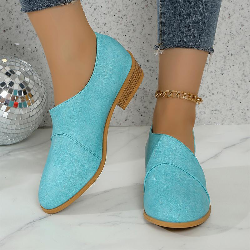

Модные массивные женские кожаные туфли, осенняя мода, прогулочные туфли на среднем каблуке, женские, новинка 2024 года, брендовые туфли-лодочки для вечеринок, удобные женские туфли Zapatillas 42 небесно-голубой