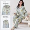 Pajamas with Chest Pads Women's Spring and Autumn Models Autumn New Pure Cotton Long-sleeved Cartoon Cute Cotton Loungewear Set