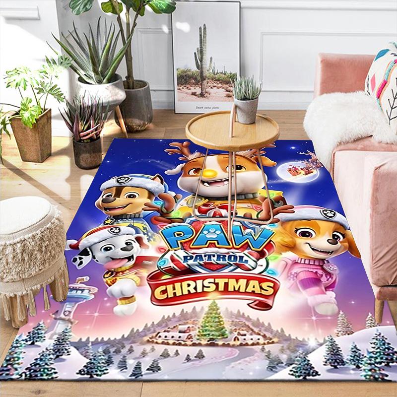 1Pc Paw Patrol Christmas Magic Rug Office Carpet Indoor Outdoor Doormat Nonslip Soft And Comfortable Living Room Christmas Halloween Gift D91883