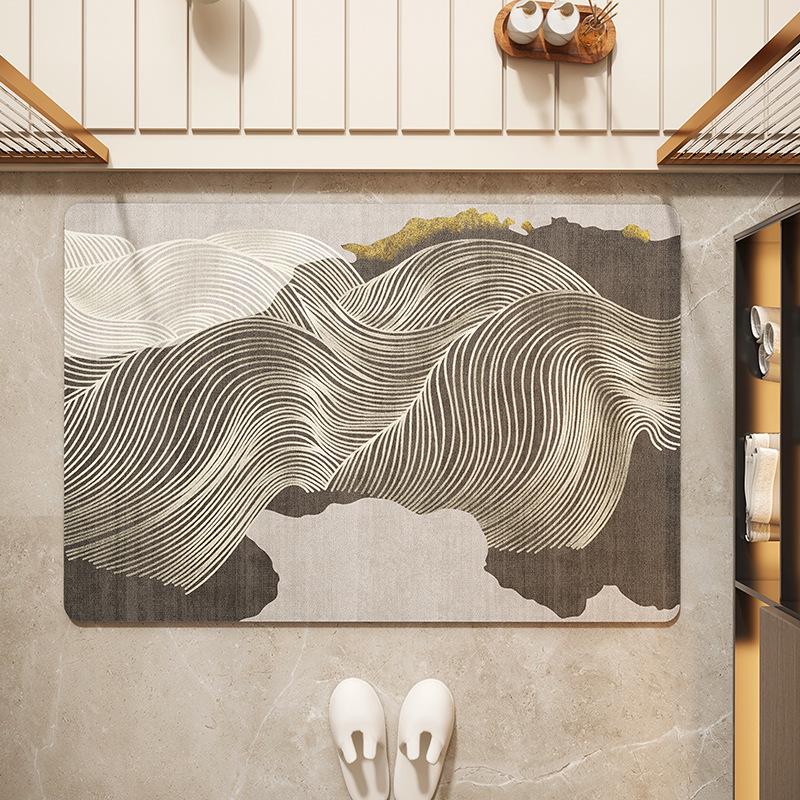 Quick-Drying Non-Slip Diatomaceous Earth Bathroom Mat: Absorbent, Washable, Dirt-Resistant Floor Mat