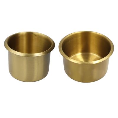 Recessed Auto Insert Cup Holder Brass Auto Water Cup Holder for Yacht Boat Truck